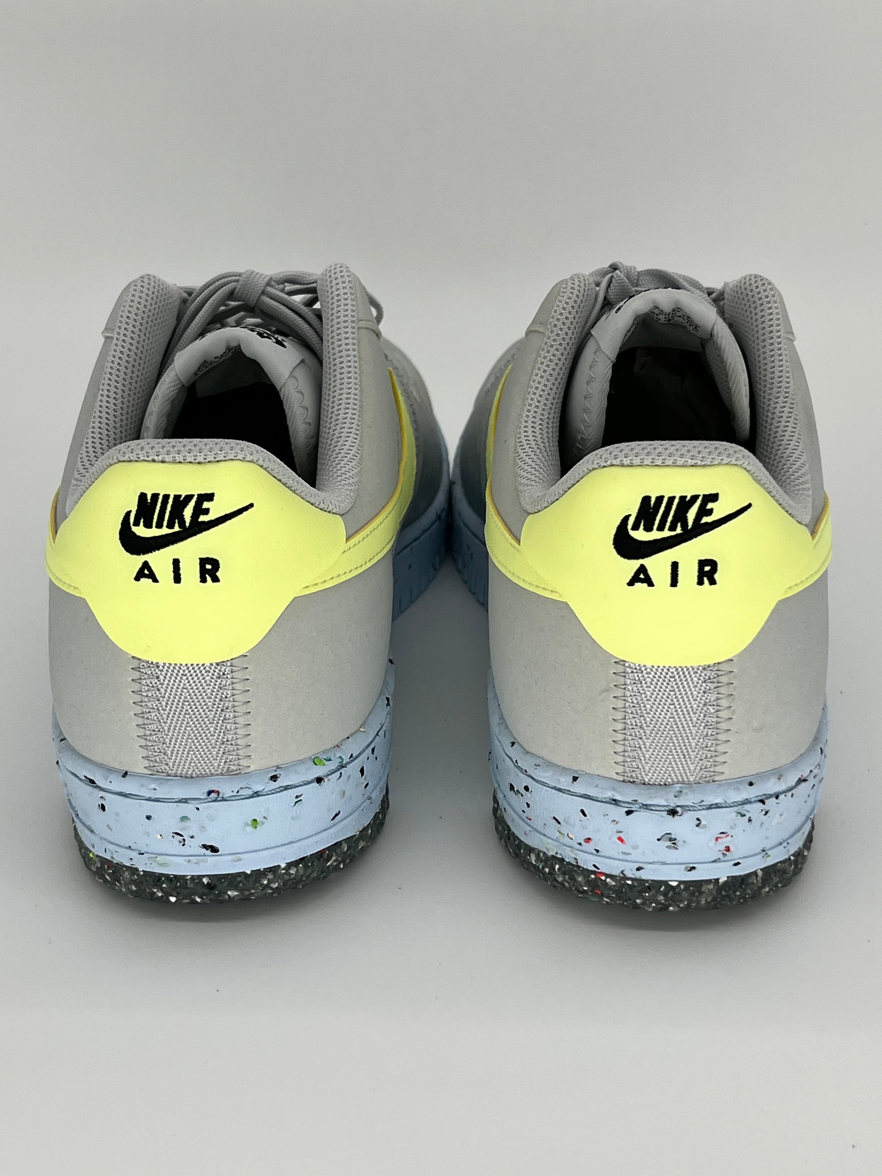 11M Nike AirForce 1 Crater Pure Platinum/Barely Volt & Black/Black-Photon Dust (CZ1524-001 & CZ1524-002 Bundle)