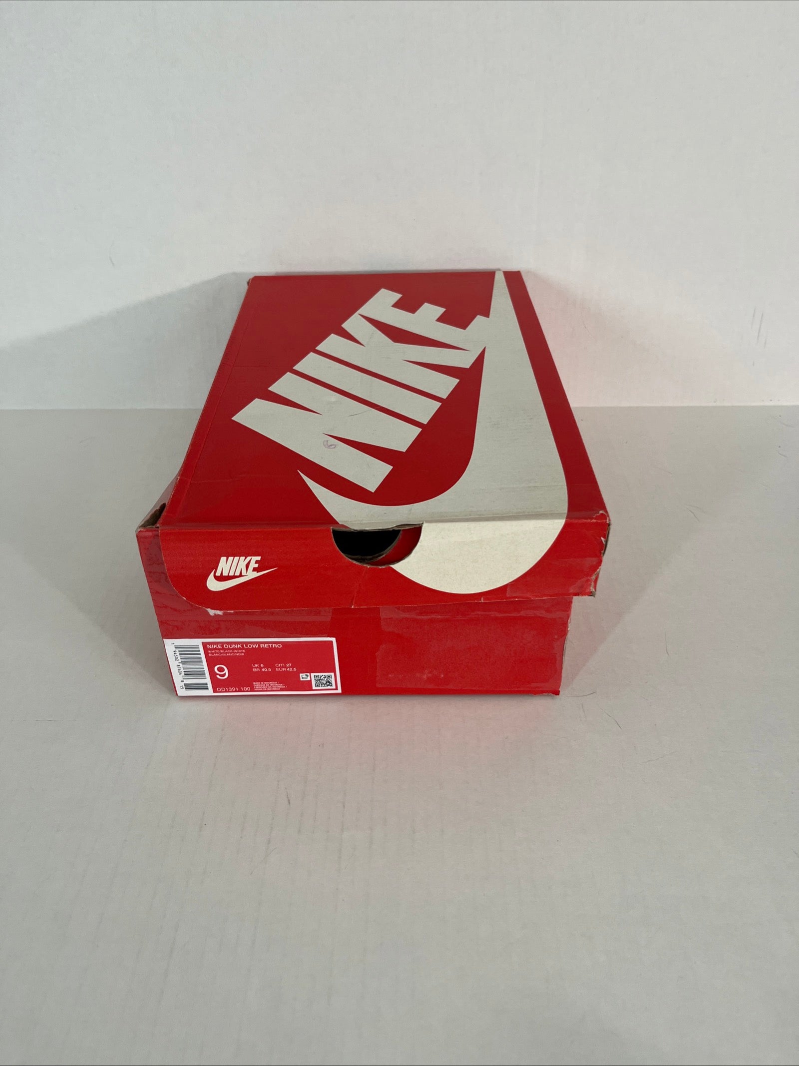 9M Nike Dunk Low White/Black-White (DD1391-100)