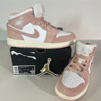 7Y Nike Air Jordan 1 Mid SE GS "White/Legend Pink" (New with Defects) (FN7432-161)