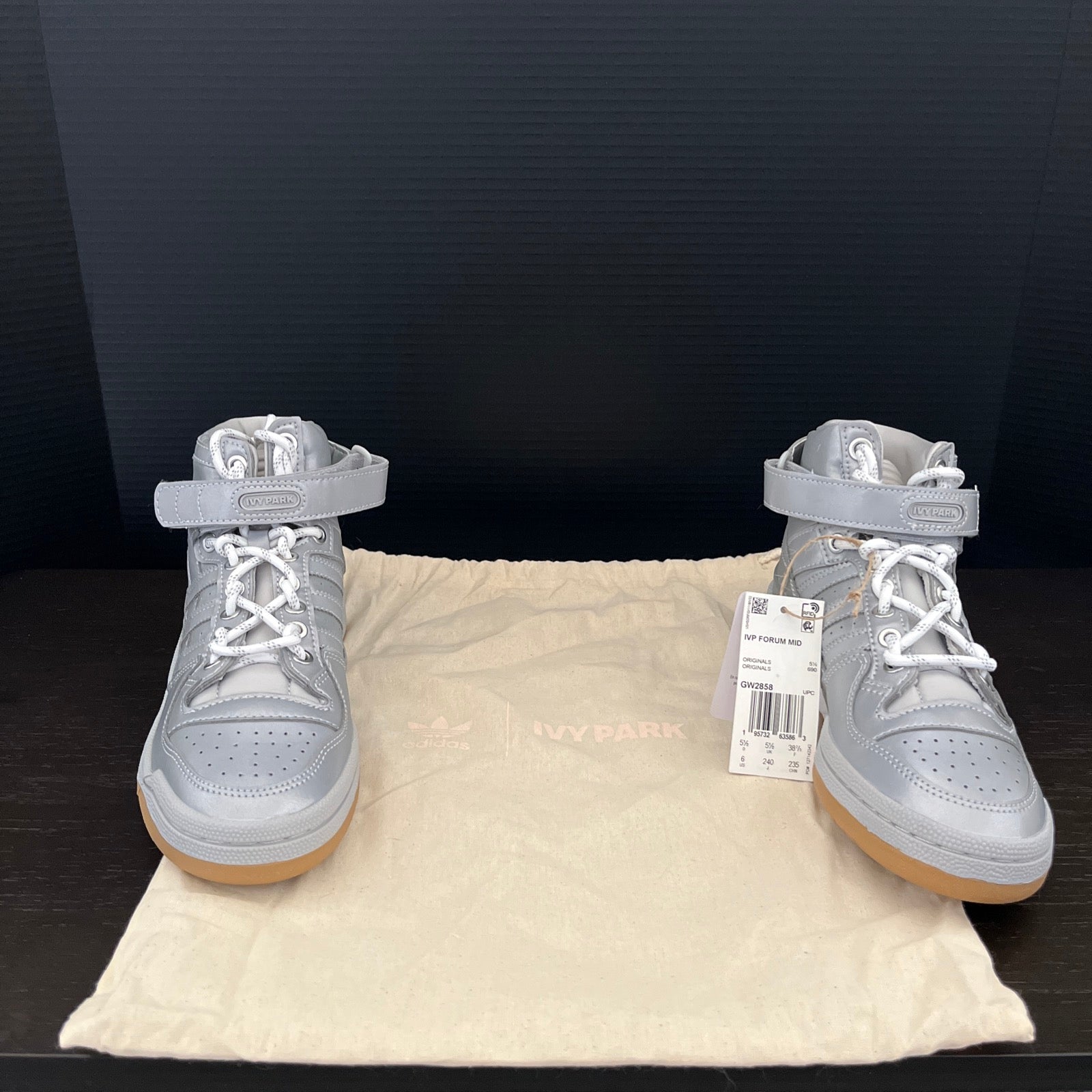 6 M/W Adidas Forum Mid Ivy Icy Park Silver Metallic Reflective (GW2858)