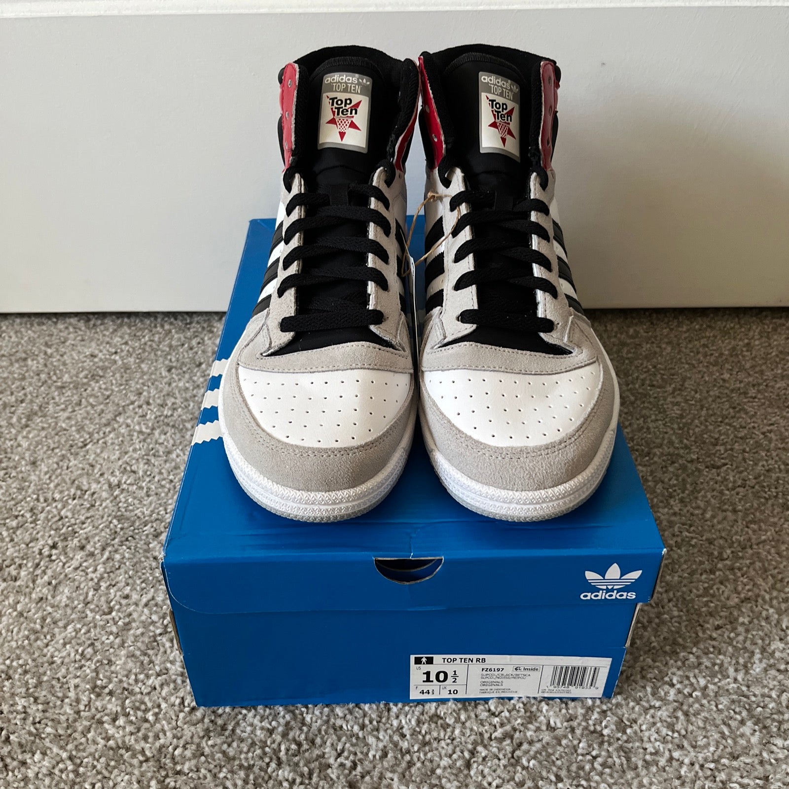 10.5M Adidas Top Ten RB White-Grey-Red (FZ6197)