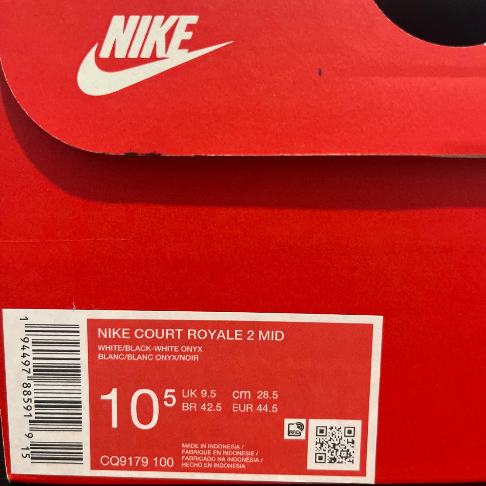 10.5M Nike Court Royale 2 Mid White Onyx (CQ9179-100)