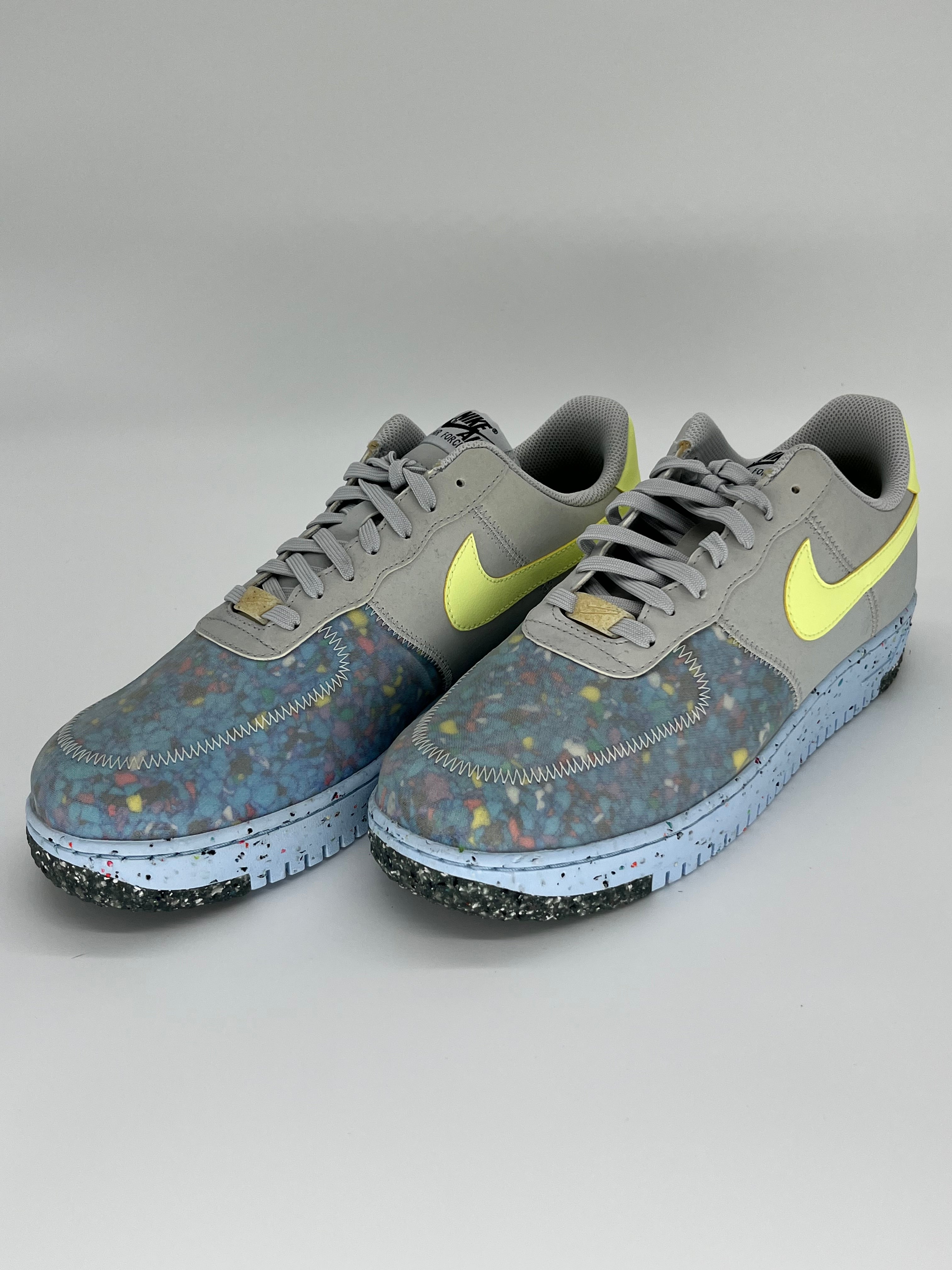 11M Nike AirForce 1 Crater Pure Platinum/Barely Volt & Black/Black-Photon Dust (CZ1524-001 & CZ1524-002 Bundle)