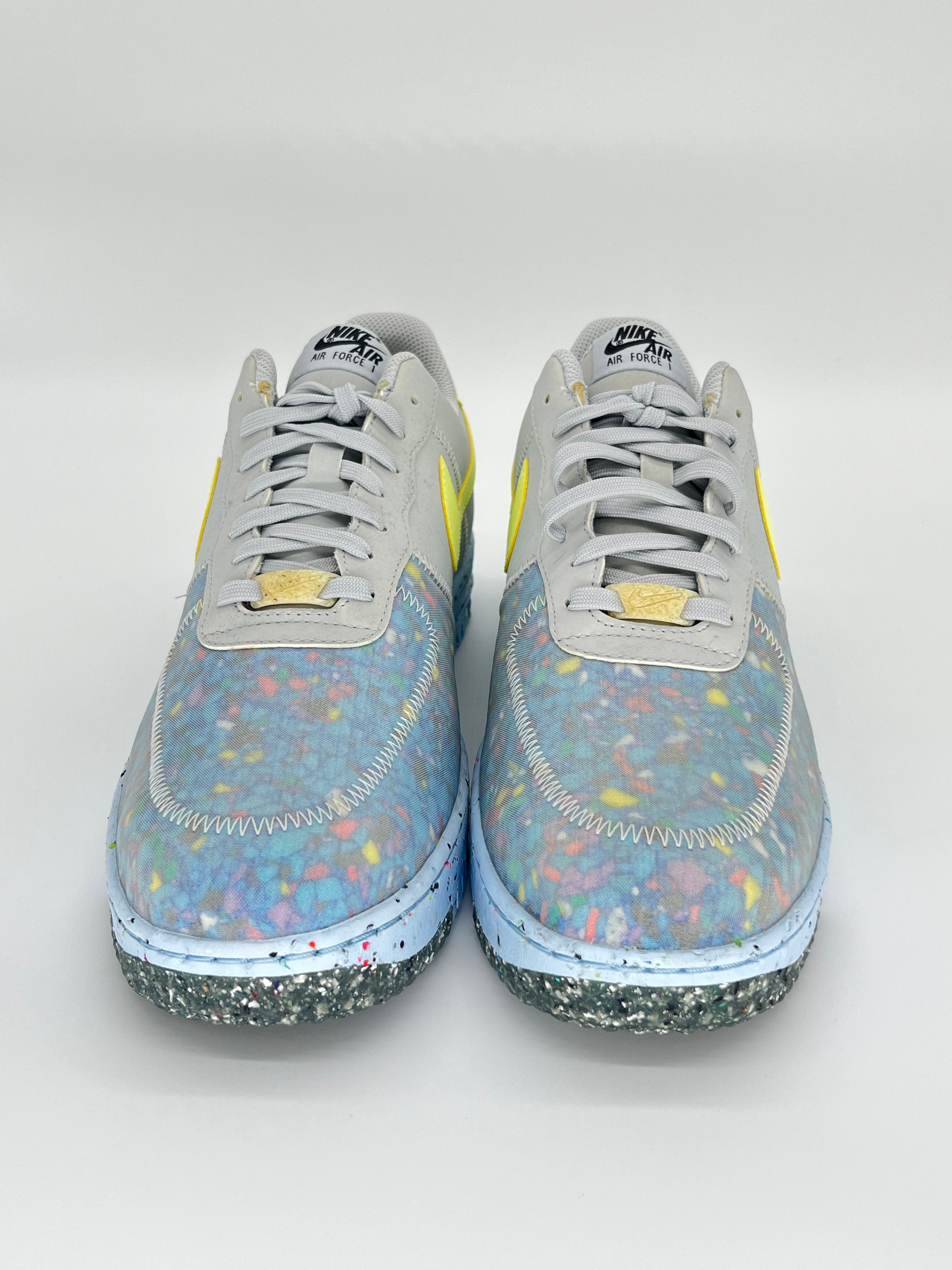 11M Nike AirForce 1 Crater Pure Platinum/Barely Volt & Black/Black-Photon Dust (CZ1524-001 & CZ1524-002 Bundle)