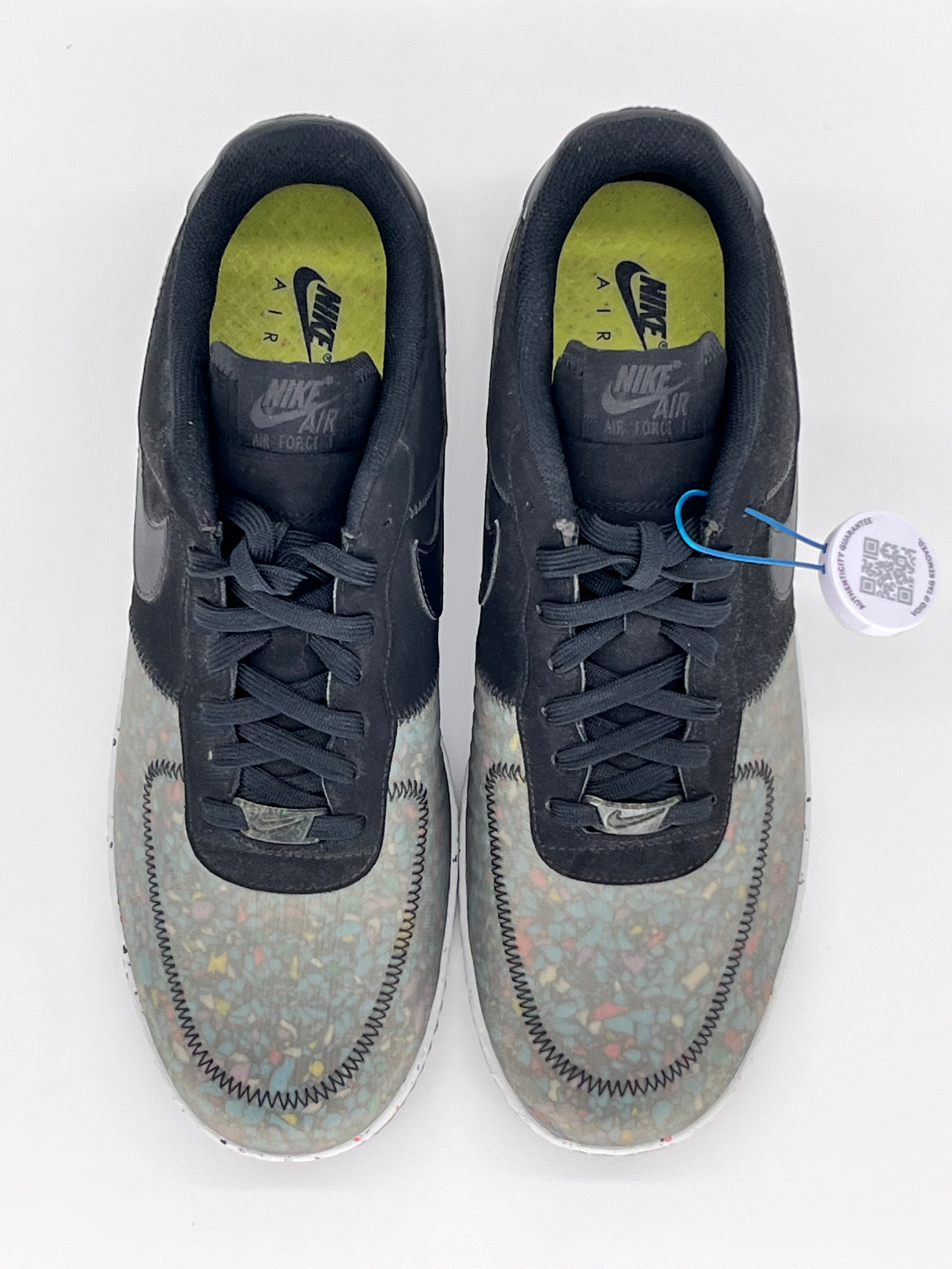 11M Nike AirForce 1 Crater Pure Platinum/Barely Volt & Black/Black-Photon Dust (CZ1524-001 & CZ1524-002 Bundle)