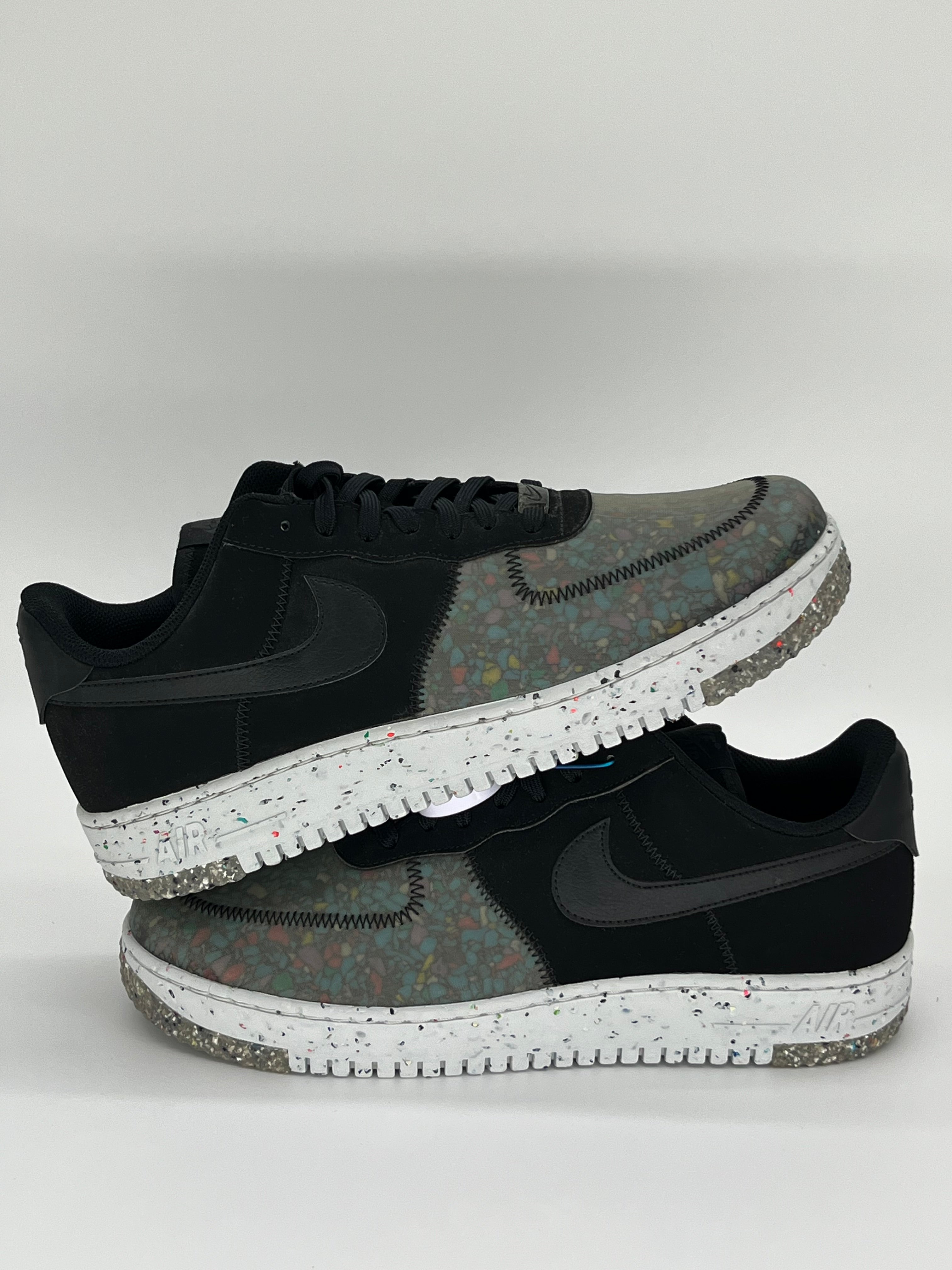 11M Nike AirForce 1 Crater Pure Platinum/Barely Volt & Black/Black-Photon Dust (CZ1524-001 & CZ1524-002 Bundle)