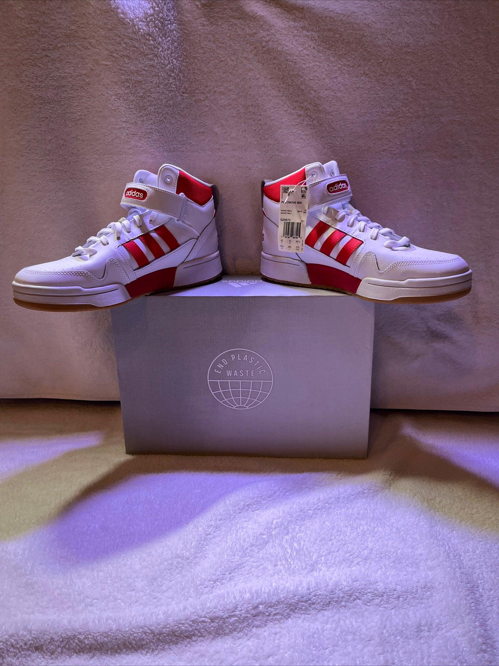 10.5M Adidas Postmove Mid White/Vivid Red (GZ6672)