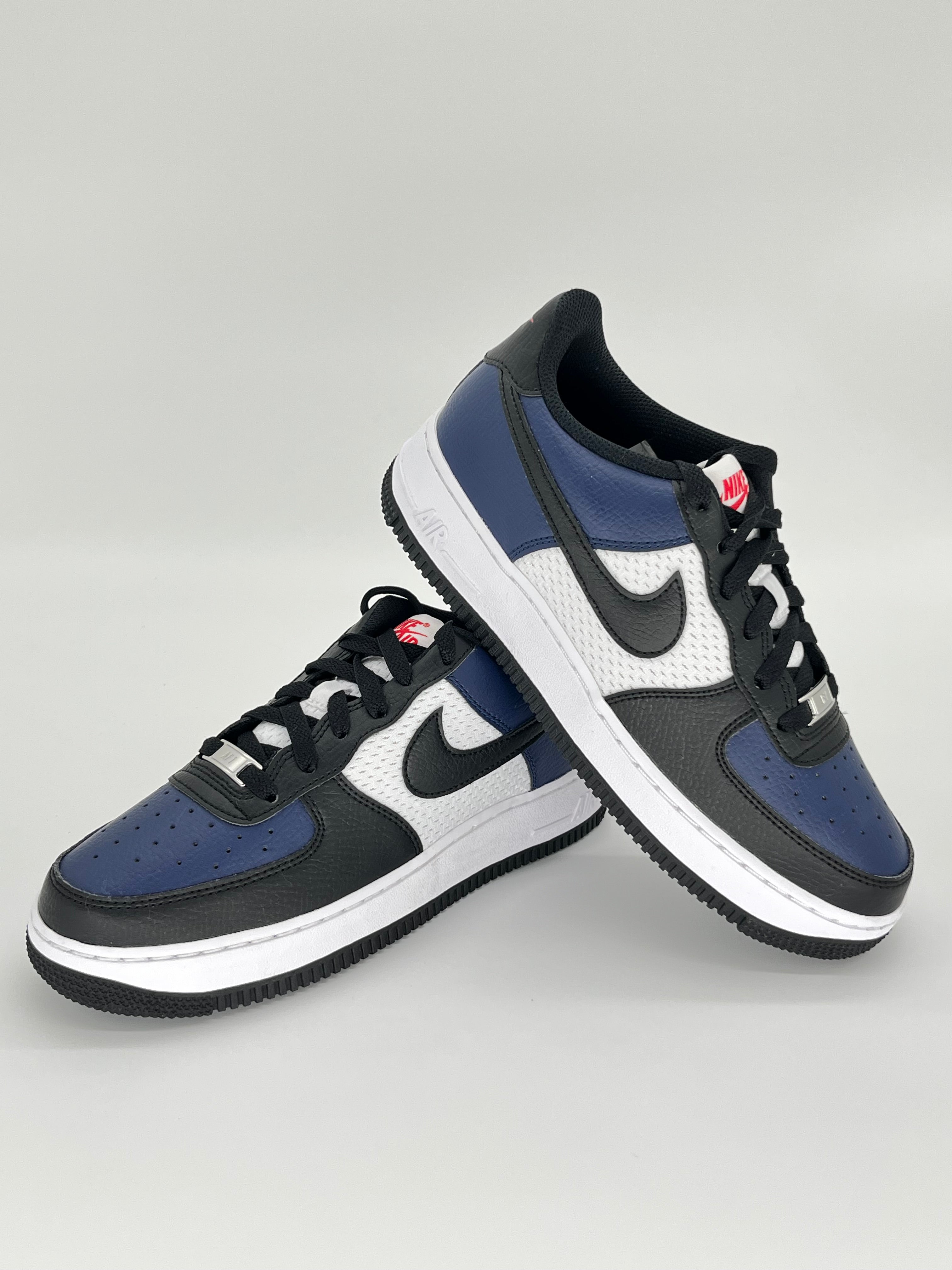 6.5Y Nike AirForce1 Midnight Navy/Black/White/University Red (HJ9201-400) - No Box