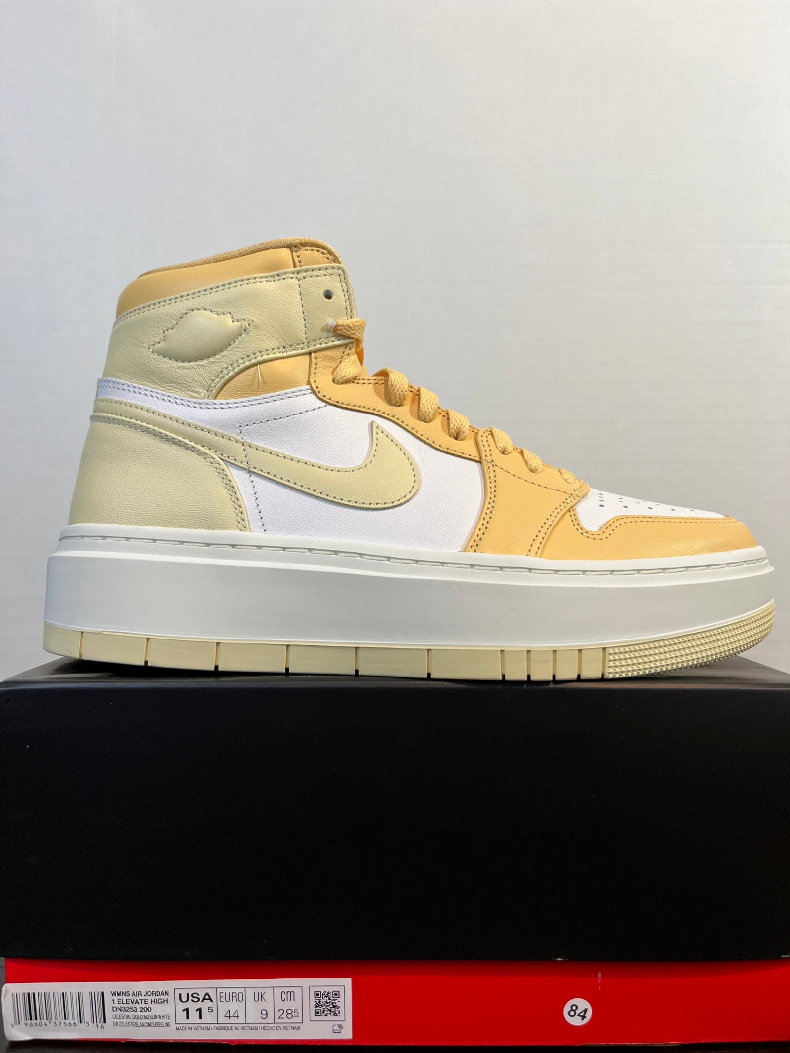 11.5W Nike Air Jordan 1 Elevate High "Celestial Gold/Muslin-White" (DN3253-200)