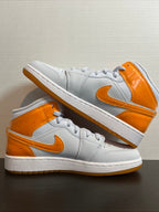 6Y Nike Air Jordan 1 Mid SE (GS) "Gatorade - Football Grey/Orange Peel" (FN9053-018)