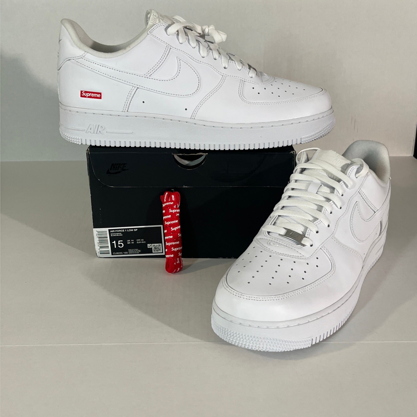 15M Nike Air Force 1 x Supreme Low Box Logo (CU9225-100)
