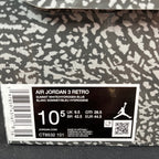 10.5M Air Jordan 3 Retro "Lucky Shorts" Summit White/Hydrogen Blue (CT8532 101)