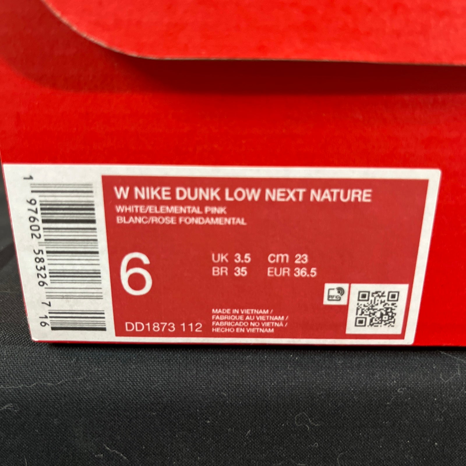 6W Nike Dunk Low Next Nature White/Elemental Pink (DD1873-112)