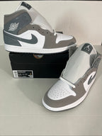 11M Nike Air Jordan 1 SE Mid Patent White/Cool Grey-Medium Grey (HF3216-100)