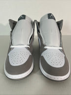 11M Nike Air Jordan 1 SE Mid Patent White/Cool Grey-Medium Grey (HF3216-100)