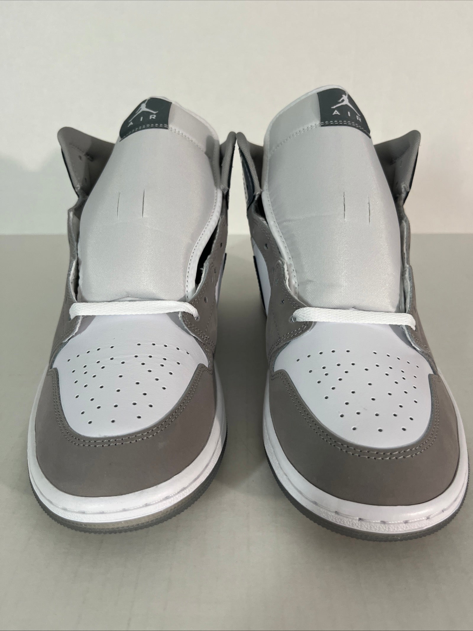 11M Nike Air Jordan 1 SE Mid Patent White/Cool Grey-Medium Grey (HF3216-100)
