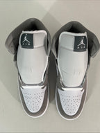 11M Nike Air Jordan 1 SE Mid Patent White/Cool Grey-Medium Grey (HF3216-100)