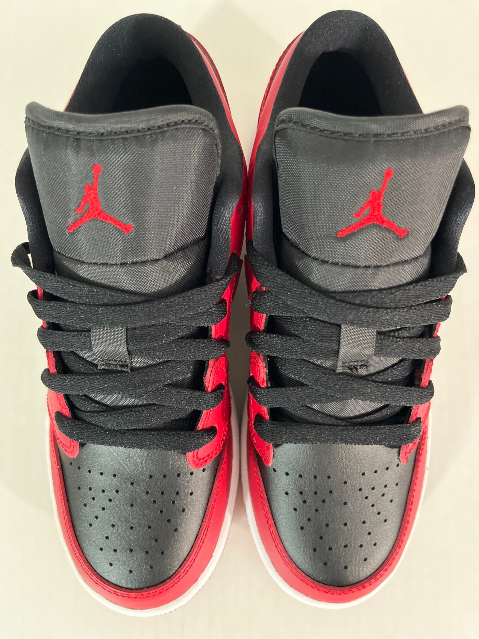 4Y Nike Air Jordan 1 Low Reverse Bred Gym Red/Black-White (553560-606)
