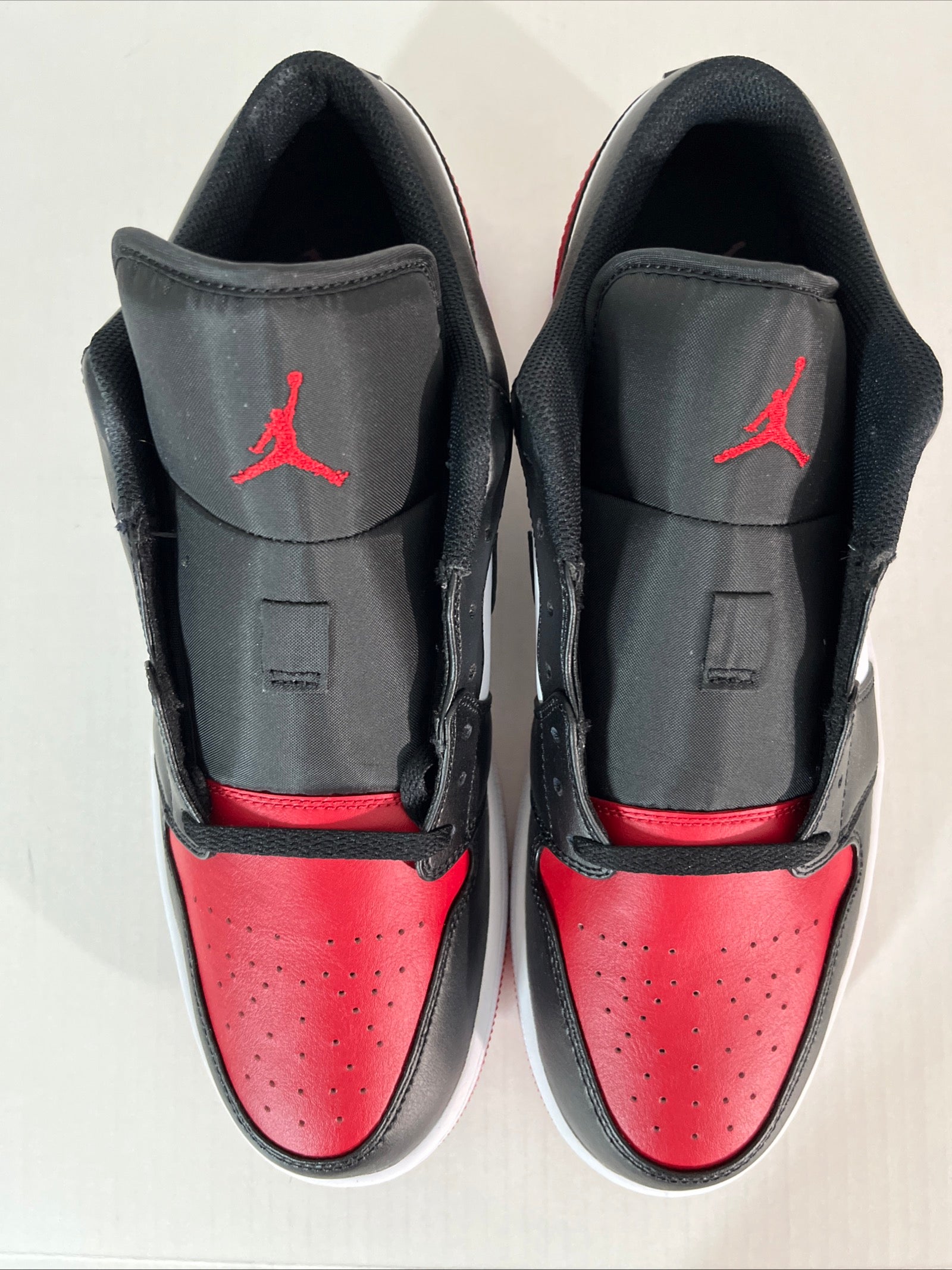 13M Nike Air Jordan 1 Low Bred Toe 2.0 White/Black-Varsity Red-White (553558-161)