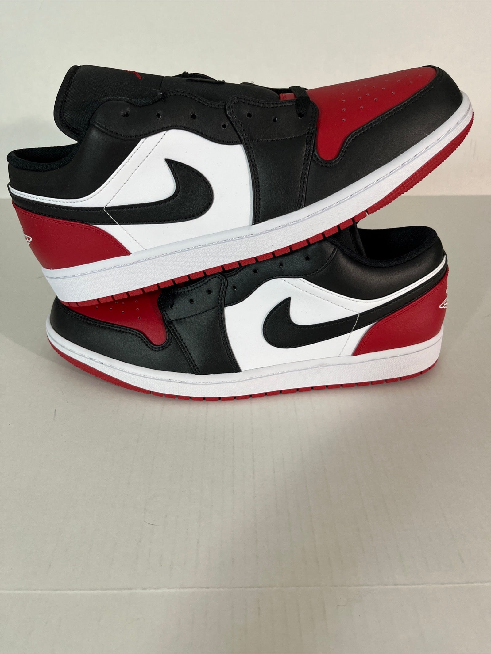 13M Nike Air Jordan 1 Low Bred Toe 2.0 White/Black-Varsity Red-White (553558-161)