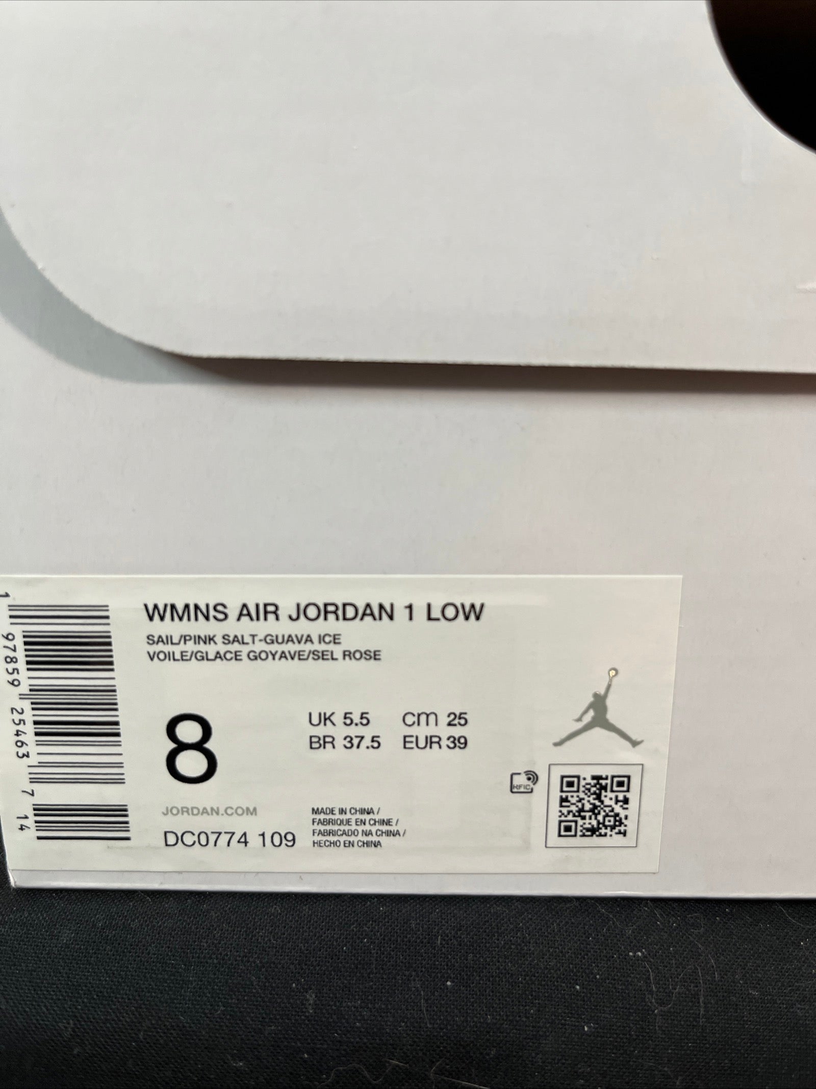 8W Nike Air Jordan 1 Low Sail/Pink Salt-Guava Ice (DC0774-109)