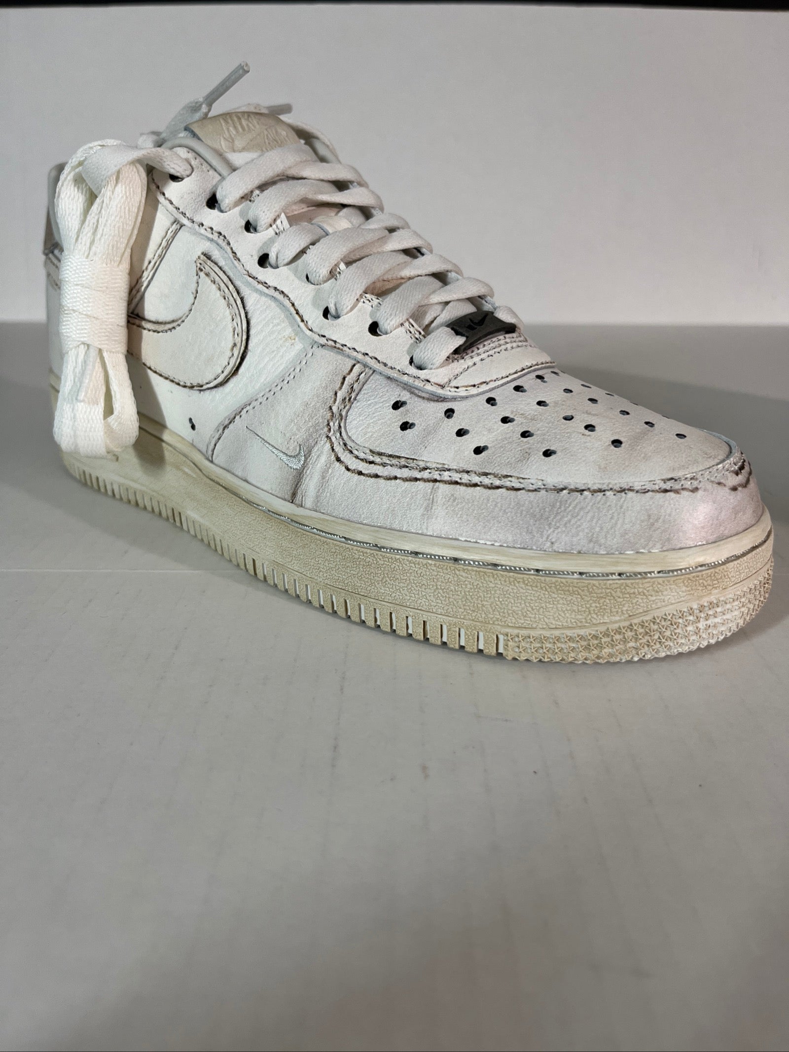10.5M Nike Air Force 1 Low Smoke and Mirrors Pack-Dirty Triple White (HJ9346-100)