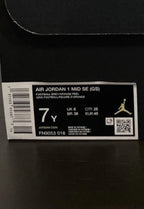 7Y Nike Air Jordan 1 Mid SE (GS) "Gatorade - Football Grey/Orange Peel" (FN9053-018)